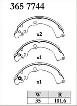 インプレッサ GFA ブレーキシュー リア左右セット ディクセル RGXタイプ 3657744 DIXCEL リアのみ IMPREZA Xタイプ専用強化リヤシュー_画像2