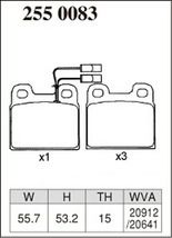 GTV ブレーキパッド リア左右セット ディクセル Xタイプ 2550083 DIXCEL リアのみ ブレーキパット_画像3