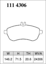 W204(セダン) 204041 ブレーキパッド フロント左右セット ディクセル Xタイプ 1114306 DIXCEL フロントのみ C-Class SEDAN ブレーキパット_画像3