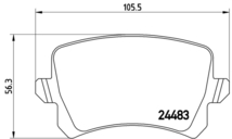 シャラン 7NCTH ブレーキパッド リア左右セット ブレンボ ブラックパッド P85 109 brembo BLACK PAD リアのみ Sharan ブレーキパット_画像4