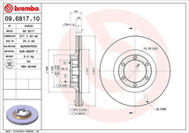 ブレンボ ブレーキディスク フロント左右セット パジェロ V44W/V44WG 09.6817.10 brembo BRAKE DISC ブレーキローター ディスクローター_画像2