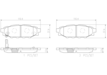 BRZ ZC6 ブレーキパッド リア左右セット ブレンボ セラミックパッド P78 020N brembo CERAMIC PAD リアのみ ブレーキパット_画像4