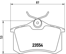 DS3 A5C5F04 ブレーキパッド リア左右セット ブレンボ ブラックパッド P85 017 brembo BLACK PAD リアのみ ブレーキパット_画像4