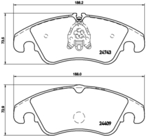 S4 8KCAKF ブレーキパッド フロント左右セット ブレンボ エクストラパッド P85 098X brembo XTRA PAD フロントのみ ブレーキパット_画像3