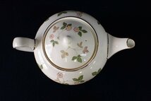 ★041925 ウェッジウッド Wedgwood ワイルドストロベリー 金彩縁 ポット 洋食器★_画像5