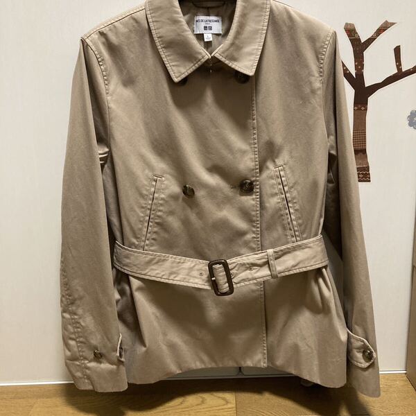 ★中古美品★ユニクロ UNIQLO ×INES DE LA FRESSANGE イネスドラフレサンジュ ショートトレンチLベージュ