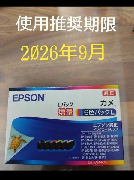 【土日祝限定値下】（増量6色パック）エプソン EPSON 純正品　Lパック インクカートリッジ カメ 増量　KAM-6CL-L 