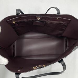 1円【入手困難品】 COACH コーチ メンズ トートバッグ ビジネスバッグ ハンドバッグ レザー 本革 A4 肩掛け 大容量 ブラック 黒の画像9