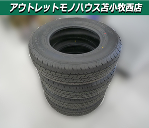 タイヤ 4本セット ダンロップ SP175N 195/80R15 107/105 N LT 中古 2022年製×3本 2021年製×1本 ハイエース等 苫小牧西店