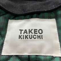 希少XL位◎極美品◎タケオキクチ『抜群の汎用性』TAKEO KIKUCHI ステンカラーコート 裏地中綿キルティングライナー 4号 ブラック 黒 現行◎_画像7