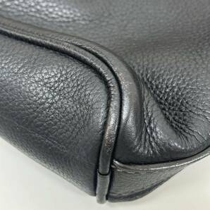 1円〜 GIORGIO ARMANI ジョルジオ アルマーニ ショルダーバッグ ポシェット 斜め掛け レザー ブラック メンズの画像8