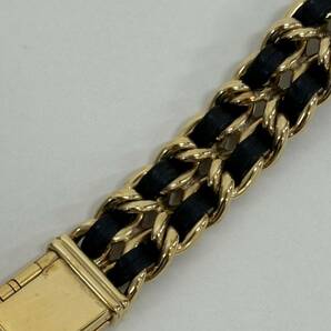 CHANEL シャネル プルミエール Sサイズ レディース クオーツ 腕時計 ブラック×ゴールド ヴィンテージ 黒文字盤の画像9