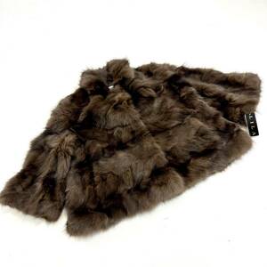 【貂商】h2730 VIOVETA LILA ロシアンセーブル RUSSIAN SABLE デザインコート セーブル 紫貂 Sable 身丈 約55cm