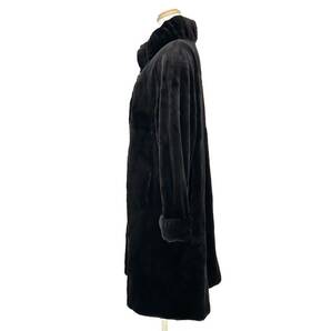 【貂商】h2820 SAGA MINK シェアードミンク ハーフコート デザインコート セミロング ロングコート ミンクコート 貂皮 mink身丈 約100cmの画像2