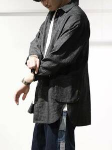 レアサイズ　 PORTER CLASSIC　"BRESSON" LINEN SHIRT JACKET ポータークラシック　ブレッソンリネン シャツジャケット　４　XL