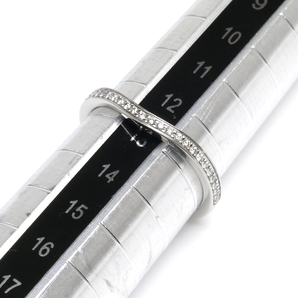 CARTIER カルティエ Pt950プラチナ バレリーナ カーブ ハーフエタニティ ダイヤ リング・指輪 B4093053 ダイヤモンド 13号 53 中古 美品の画像6