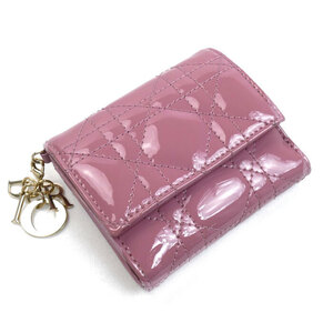 Christian Dior Christian Dior reti Dior Lotus бумажник три складывать кошелек розовый S0181OVRB женский б/у 