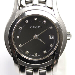 GUCCI グッチ Gクラス 11Pダイヤ 腕時計 電池式 5500L レディース 中古の画像1