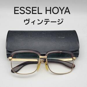 ESSEL HOYA ヴィンテージ ゴールドフレーム メガネ サングラス 度入り