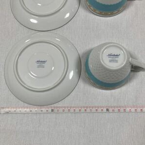 ノリタケNoritake HUMMING BLUE ティーカップ＆ソーサーセットカップ ソーサーの画像9