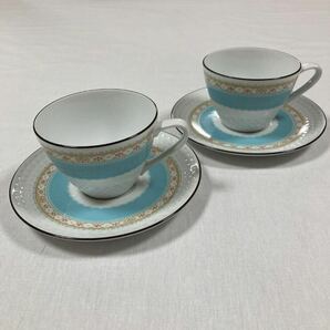 ノリタケNoritake HUMMING BLUE ティーカップ＆ソーサーセットカップ ソーサーの画像1