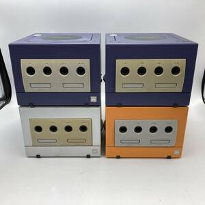 Nintendo GAMECUBE ゲームキューブ バイオレット シルバー オレンジ 本体 4台 DOL-001 まとめ セット 任天堂 GC ##375