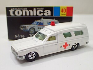 m2246 / 未使用 保管品 トミカ 日本製 No.40 トヨタ 救急車 黒箱 トミー TOMY TOMICA TOYOTA 当時物 現状品