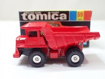 m2244 / 未使用 保管品 トミカ 日本製 No.59 日立 ダンプ・カー 黒箱 トミー TOMY TOMICA HITACHI DH321 DUMP-CAR 当時物 現状品_画像2