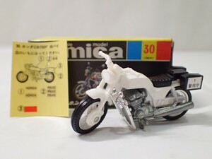 m2278 / 未使用 保管品 トミカ 日本製 No.30 ホンダ CB 750F 白バイ 黒箱 トミー TOMY TOMICA HONDA POLICE TYPE 当時物 現状品