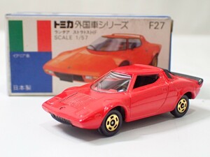 m2341 / 未使用 保管品 トミカ 日本製 F27 ランチア ストラトスHF イタリア車 青箱 外国車シリーズ トミー LANCIA STRATOS 当時物 現状品