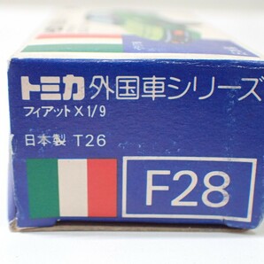 m2353 / 未使用 保管品 トミカ 日本製 F28 フィアット X 1/9 イタリア車 青箱 外国車シリーズ トミー TOMY TOMICA FIAT 当時物 現状品の画像3