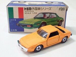 m2353 / 未使用 保管品 トミカ 日本製 F28 フィアット X 1/9 イタリア車 青箱 外国車シリーズ トミー TOMY TOMICA FIAT 当時物 現状品