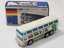 m2351 / 未使用 保管品 トミカ 日本製 F37 ネオプランバス スカイライナー 西ドイツ車 青箱 外国車シリーズ トミー TOMICA 当時物 現状品_画像1