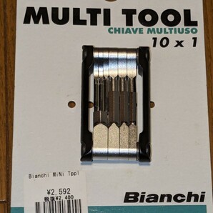 1円~ 鍛造アルミ製 Bianchi ビアンキ純正 ＋− , 六角7種, トルクスT25 全10種 マルチツールの画像1