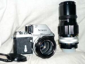 Nikon F（フォトミックファインダー、ニッコール50ｍｍ・F1.4、200ｍｍ・F4付)シャッター、露出計動作品