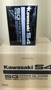 KAWASAKI　カワサキ 　S4 　SG 　10W-40　 4L×6缶セット J0246-0012　20240402