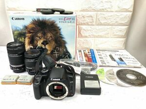 Canon キヤノン EOS kiss X2 ダブルズームレンズキット デジタルカメラ 一眼レフ 撮影 消去のみ確認済 fah 4A979