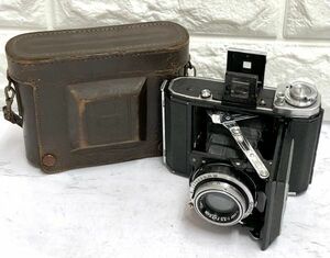 ZEISS IKON ツアイス イコン CarlZeiss jena Tessar 7.5cm F3.5 蛇腹カメラ 中判カメラ 動作未確認 ケース付 fah 2H246S