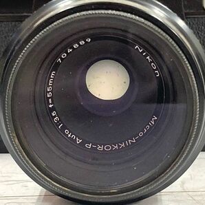 Nikon ニコン FA 一眼レフ フイルムカメラ ブラック+Micro-NIKKOR-P Auto 1:3.5 f=55mm 動作未確認 fah 4A870の画像6