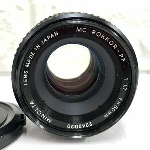 minolta ミノルタ SRT SUPER 一眼レフ フイルムカメラ MINOLTA MC ROKKOR-PF 1:1.7 f=50mm レンズ シャッターOK fah 4S080の画像9