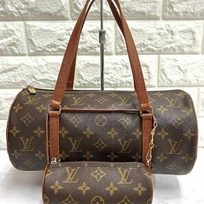 LOUIS VUITTON ルイヴィトン パピヨン 30 バレルバッグ 筒型 M51365 ポーチ付き ハンドバッグ fah 4K336の画像2