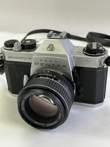 ASAHI PENTAX SPOTMATIC F 一眼レフフィルムカメラ SMC TAKUMAR 1:1.4/50 1:2.5/135 レンズ 2本 シャッターOK ケース付 fah 2B001