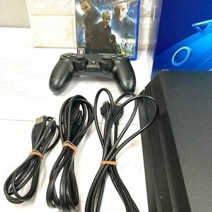 SONY PlayStation 4 CUH-7100B PS 4Pro プレステ4 本体 箱 セット 1TB ブラック 通電確認済 おまけ『DETROIT』fah 5A011の画像7