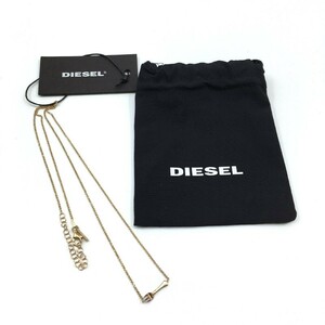 レディース DIESEL ネックレス ゴールド 金 訳アリ品 袋付き フォーク チェーン ポップ かわいい ゴージャス ディーゼル 【23221】