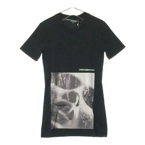 【05062】DSQUARED2 ディースクエアード トップス XXS 黒 ブラック 半袖 プリント Tシャツ カジュアル おしゃれ タグ付き