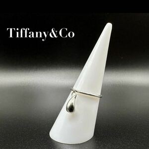 ★美品★TIFFANY＆Co.ティファニー ティアドロップ 925 シルバー リング レディース アクセサリー 洗浄済み