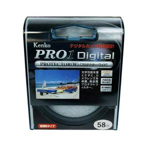 【新品】 Kenko ケンコー 58mm レンズフィルター PRO1D Digital プロテクター ワイド レンズ保護用 超薄枠 日本製