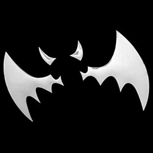 【匿名配送】 3D エンブレムステッカー コウモリ シルバー 蝙蝠 立体 ステッカー シール 車 自動車 バイク バット エンブレム 銀 こうもり