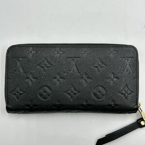 極美品 保存袋有 現行新型 LOUIS VUITTON ルイヴィトン アンプラント ジッピーウォレット モノグラム 黒 ブラック ノワール 財布 LV レザーの画像3