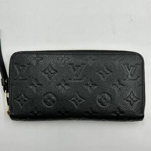 極美品 保存袋有 現行新型 LOUIS VUITTON ルイヴィトン アンプラント ジッピーウォレット モノグラム 黒 ブラック ノワール 財布 LV レザーの画像2